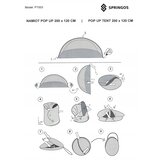 Pop up šator narančasto plavi 200 x 120 cm | shoptok.hr