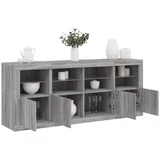 The Living Store Komoda z LED lučkami siva sonoma 163x37x67 cm - Komoda, (21661200)