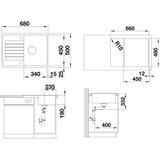 Blanco sudopera zia 45 s compact crna 680x500/190 mm | ePonuda.com