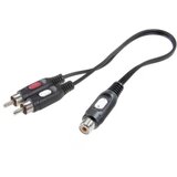 SpeaKa Professional Činč audio Y-adapter [2x činč, muški/1x činč, ženski], crn | Eponuda.ba