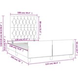 vidaXL Posteljni okvir z vzglavjem temno siv 120x190 cm tkanina | Shoptok.si