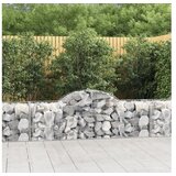 vidaXL Obokana gabionska kosara 9 kosov 200x50x60/80cm cinka Cene
