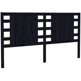  Uzglavlje crno 206 x 4 x 100 cm od masivne borovine | shoptok.hr
