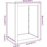 Stalak za drva za ogrjev 60 x 40 x 80 cm od nehrđajućeg čelika | shoptok.hr