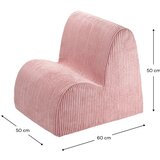 Wigiwama Rožnat otroški fotelj iz rebrastega žameta Cloud – | Shoptok.si