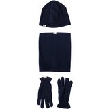 ALTINYILDIZ CLASSICS Men's Navy Blue Anti-pilling Warm Water Repellent Fleece Beanie Neck Collar Gloves Set Cene