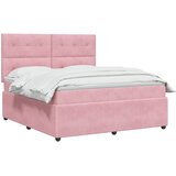  Boxspring krevet s madracem Ružičasta 140 x 190 cm Baršun | shoptok.hr