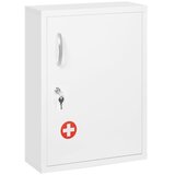 Nesta Stenska omara za zdravila, zaklepanje z 2 ključema, jeklo, bela, 40 x 15 x 53,5 cm, za kopalnico in kuhinjo, (5000493146) | Shoptok.si