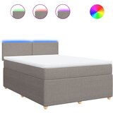 Maison Chic Box spring postelja - Vzmetna postelja z vzmetnico taupe 160x200 cm blago SL11157, (21882596) | Shoptok.si
