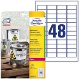 etikete avery zweckform L4778-20, 45,7 x 21,2 mm, bele