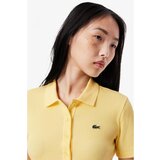 Lacoste Majice & Polo majice RIBBED COLLAR SHIRT Rumena | Shoptok.si