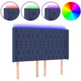 Maison Chic led posteljno vzglavje - vzglavna omarica - nočna omarica modro 147x16x118/128 cm blago, (21712180) Cene