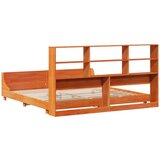  Posteljni okvir brez vzmetnice vošč. rjav 180x200 cm borovina | Shoptok.si