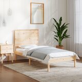  The Living Store Posteljni okvir trden les 75x190 cm - Posteljni Okvir, (21454258) Cene