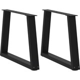 vidaXL Noge za blagovaonski stol V-oblik 2 kom crne 60x(42-43,3) cm Cijene