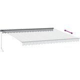 Tenda na ručno uvlačenje s LED antracit i bijela 450 x 350 cm | Eponuda.com