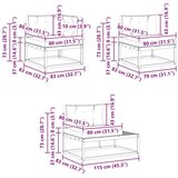 Zunanja garnitura za sedenje Naravna in antracitna, (5000270361) | Shoptok.si