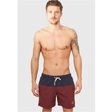 Urban Classics Plus Size Block Swim Shorts nvy/burgundy Cene