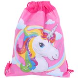 Lean Toys Šolska torba za čevlje, gimnastična obleka, mavrični samorog, roza 35x27 cm | Shoptok.si