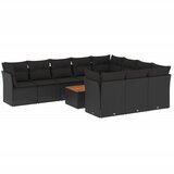  The Living Store Vrtna sedežna garnitura 11-delna z blazinami črn poli ratan - Vrtna Sedežna Garniture, (21453256) | Shoptok.si