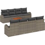  Sjedeća garnitura za vrt 9 kom. Siva poliratan 234 x 62 x 69 cm | shoptok.hr