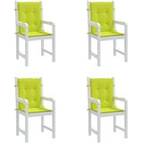  Jastuci za vrtne stolice 4 kom svjetlozeleni 100x50x3cm tkanina | Shoptok.si