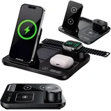 3v1 hitri brezžični polnilnik za ure telefone in slušalke QC 3.0 15W USB