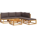 Maison Chic Seti vrtnega pohištva - Vrtna garnitura - Vrtni pohištvo set 6-delna z blazinami trden akacijev les, (21807051) | Shoptok.si