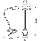 Osram LED prigušiva stona lampa sa stezaljkom OFFICE LINE LED/4,8W/230V bela | Eponuda.com