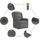  Masažni naslonjač od tkanine tamnosivi | shoptok.hr
