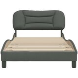 vidaXL okvir za krevet s uzglavljem tamnosivi 100x200 cm od tkanine | shoptok.hr