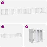 vidaXL Vrata za pse s vratašcima 15 panela sklopiva 750 cm drvo topole | shoptok.hr