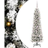 vidaXL Umjetno božićno drvce s stalakom Zelena i bijela 180 cm | shoptok.hr