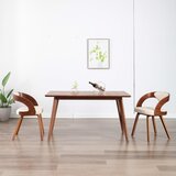 The Living Store Jedilni stoli 2 kosa krem ukrivljen les in umetno usnje - Jedilni Stol, (21836304) | Shoptok.si