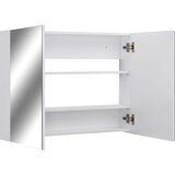 Kupaonski ormarić s ogledalom bijeli 80 x 15 x 60 cm MDF | shoptok.hr