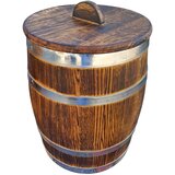  Ručno rađena bačva od 20l za čuvanje povrća od hrastovog drveta tamna | shoptok.hr