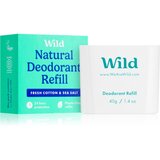 WILD Fresh Cotton & Sea Salt trdi dezodorant nadomestno polnilo 40 g | Shoptok.si