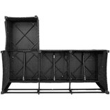  3-dijelna vrtna garnitura od poliratana s jastucima crna L | shoptok.hr