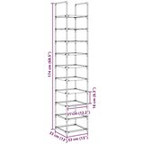 vidaXL Stalak za cipele 10 razina crni 33x33x174 cm netkana tkanina | shoptok.hr