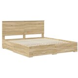  Okvir za krevet s uzglavljem Sonoma hrast 200 x 200 cm | shoptok.hr
