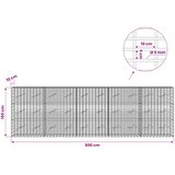  Gabion s žicom debljine 5 mm i mrežom 5x10 cm 500x10x150 cm | shoptok.hr