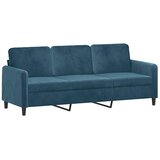  3-dijelni set sofa s jastucima plavi baršunasti | shoptok.hr