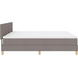  LED Box Spring Krevet Sivo-smeđa 200 x 200 cm tkanina | shoptok.hr
