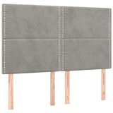  Krevet s oprugama i madracem svjetlosivi 140x190 cm baršunasti | shoptok.hr