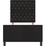  Krevet s opruga kutije s uzglavljem Crna 100 x 200 cm Baršun | shoptok.hr
