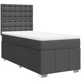 Maison Chic Box spring postelja - Vzmetna postelja z vzmetnico temno siva 90x200 cm blago SL4043, (21903113) | Shoptok.si