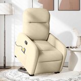 Maison Chic masažni naslanjač - Relax naslanjač s funkcijo vstajanja krem blago, (22062690) | Shoptok.si