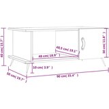 Stolić za kavu boja hrasta 90x50x40 cm konstruirano drvo | shoptok.hr
