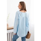 Kesi Włoski Shirt blouse with an embroidered pattern blue | shoptok.hr