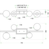 Wofi 7014-405W - led plafonski luster villa 4xG9/3W/230V crna | Eponuda.com